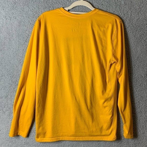 Nike Long Sleeve Tee T-Shirt Womens Large Yellow Dri-Fit Athletic Cut - Picture 3 of 7